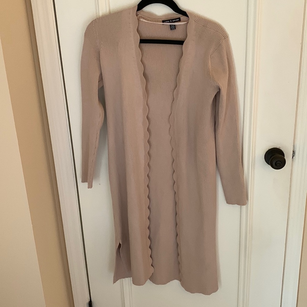 Cable and gauge two piece set soft fawn shirt and jacket size s NWT - Picture 8 of 10